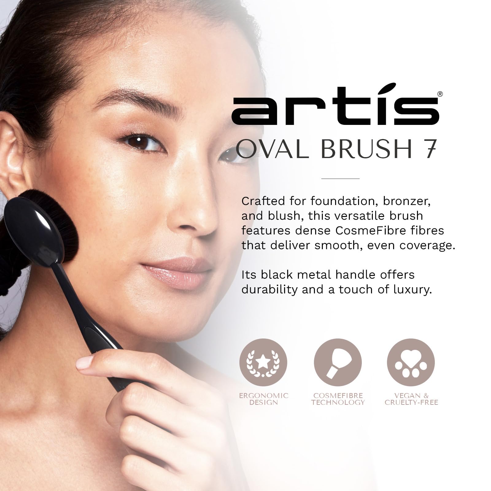 Amazon.com: Artis Elite Oval Brush 7 - Black, 1 Pc Makeup Brush